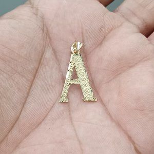 10kt real gold latter A pendant